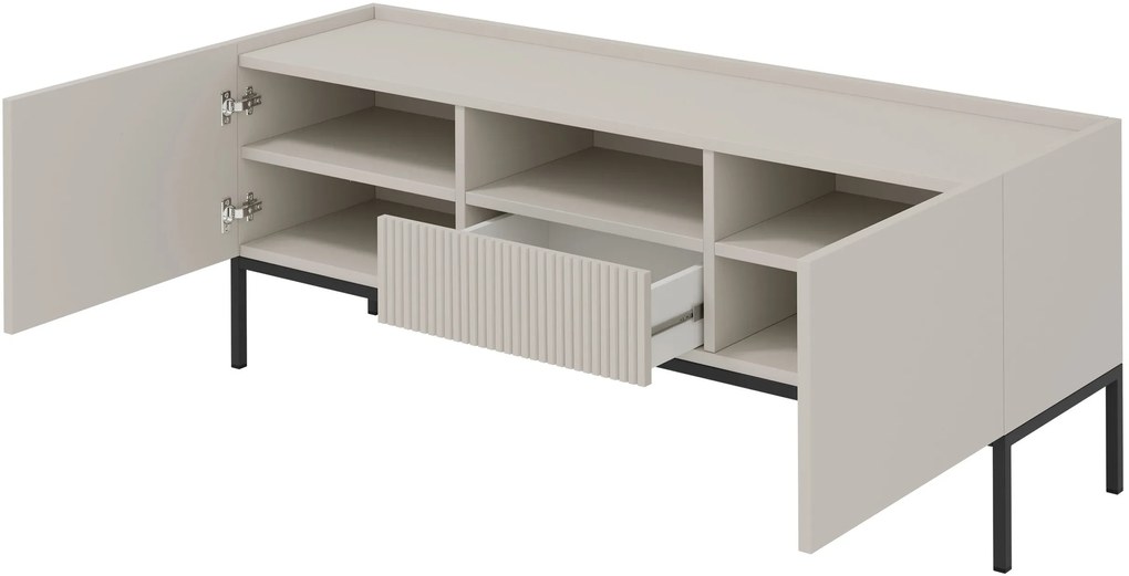 ТВ шкаф Como 2D1SZ-Естествено дърво-Черен