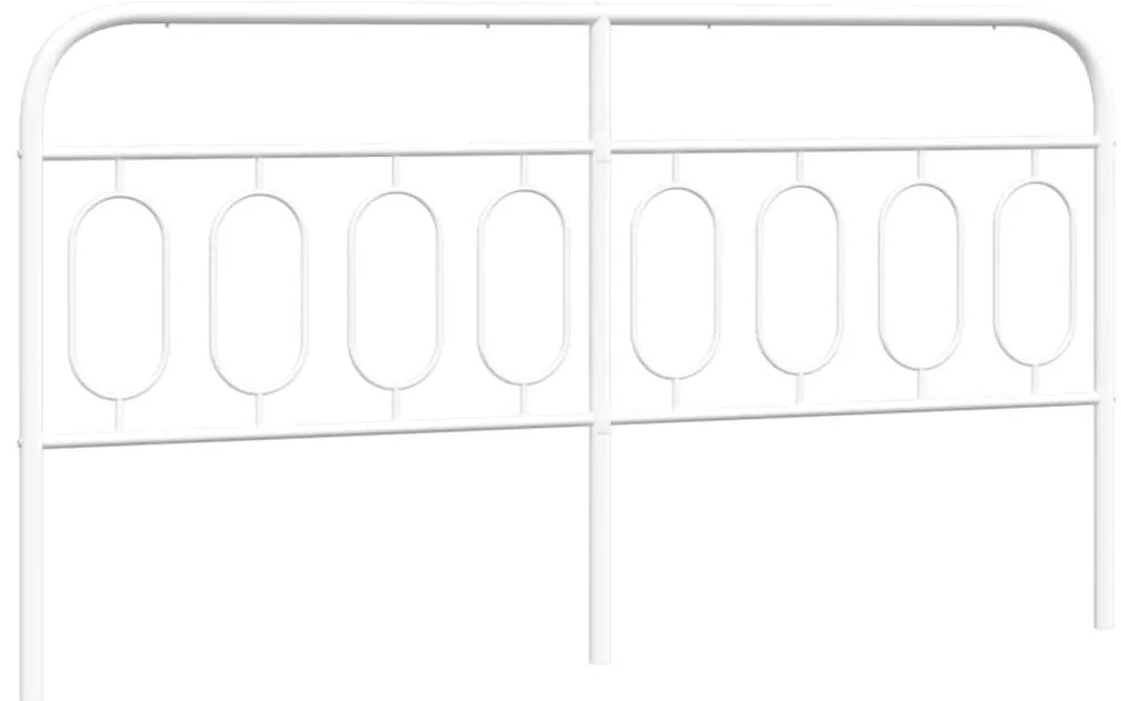377203 vidaXL Метална резервна табла за легло, бяла, 193 см