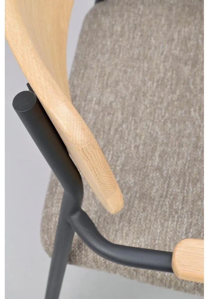 Трапезни столове в бежов и естествен цвят в комплект от 2 бр. Maymont – Rowico