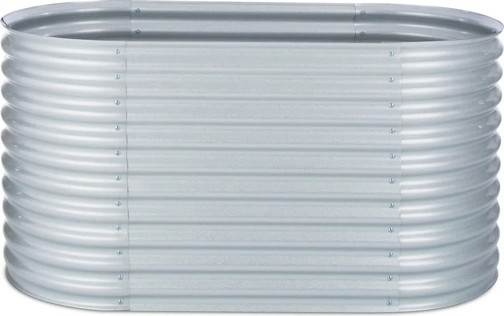 Blumfeldt High Grow, сребърна, 1,6 m, повдигната леха, поцинкован алуминий