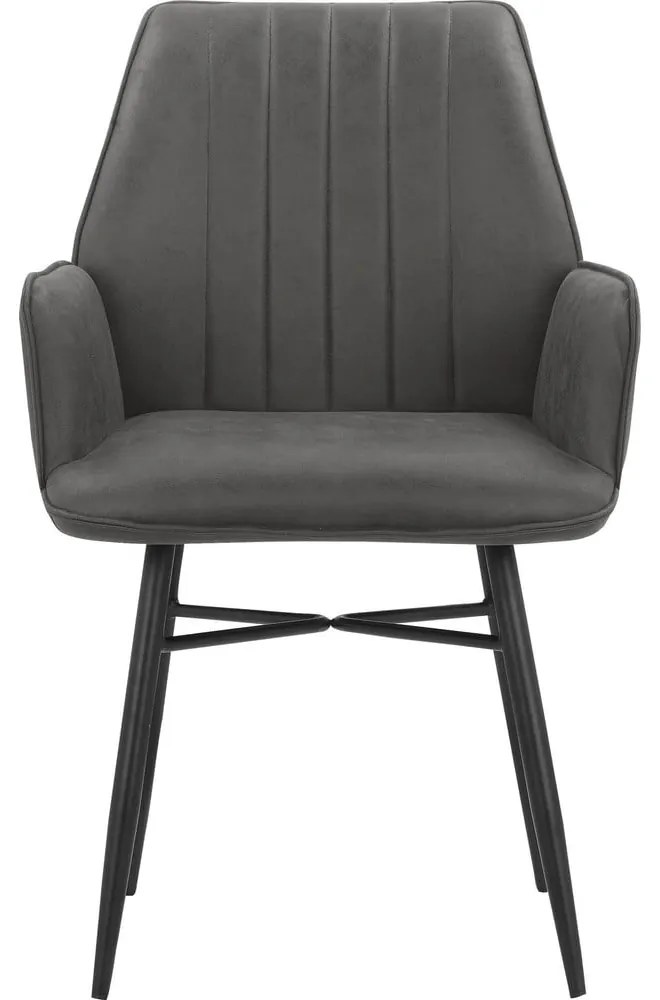 Антрацит трапезни столове в комплект от 2 бр. Anzo – Støraa