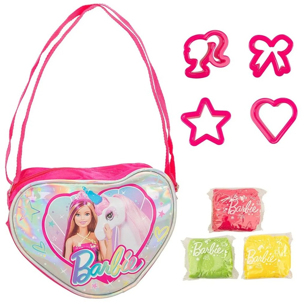Творческа Игра за Моделиране с Глина Barbie Fashion Чанта 8 Части 300 g