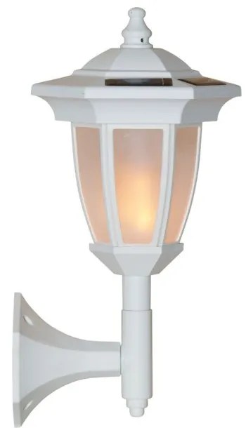 Бяло външно слънчево LED осветително тяло Flame - Star Trading