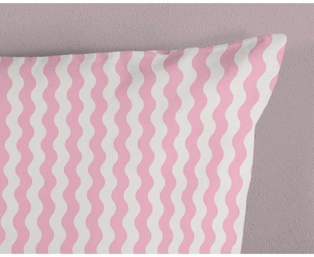 Розово-тюркоазено единично памучно детско спално бельо 140x200 cm Sweety – Good Morning