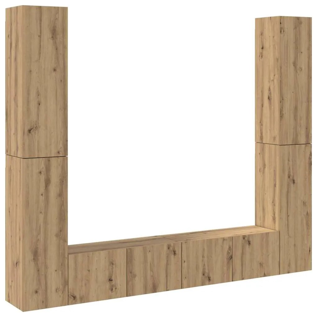 3328986 vidaXL Комплект от 6 части за стенен монтаж на телевизора