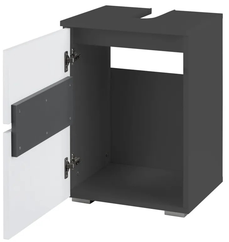 Шкаф за мивка в бял и антрацитен цвят 40x55 cm Wisla – Støraa