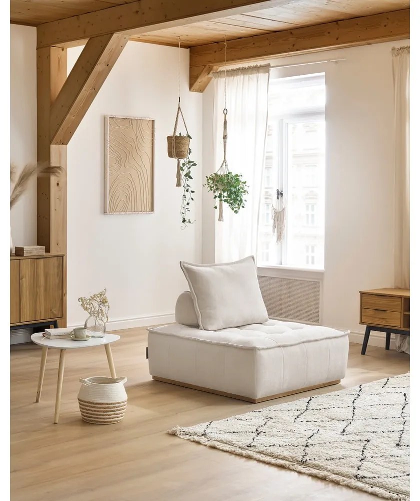 Бяло шенилово кресло Elisa – Bobochic Paris