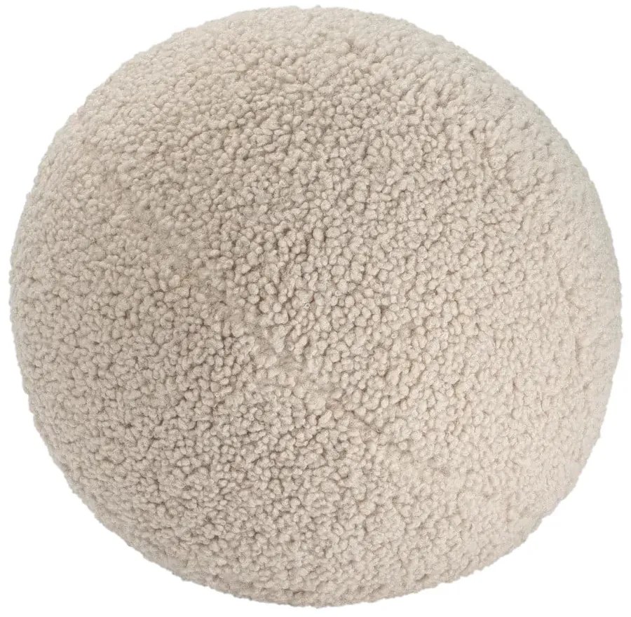 Светлокафява детска възглавница за диван от букле Ball – Wigiwama