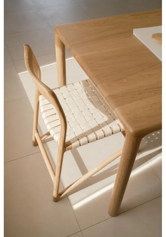 Трапезна маса от масивен дъб 90x200 cm Derven – Gazzda