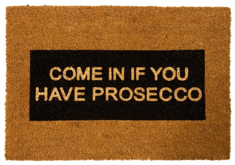 Постелка от естествени влакна Come In If you Have Prosecco Glitter, 40 x 60 cm - Artsy Doormats