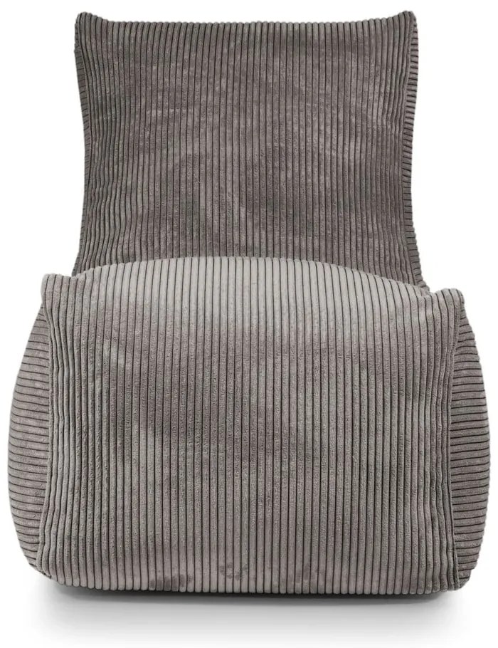 Черен пуф от рипсено кадифе Seat Lounge – SLOWDOWN