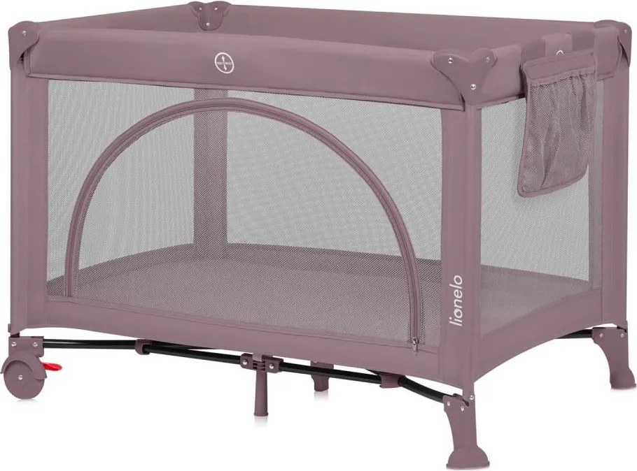 Lionelo - Преносимо бебешко креватче LAURA, розов нюд