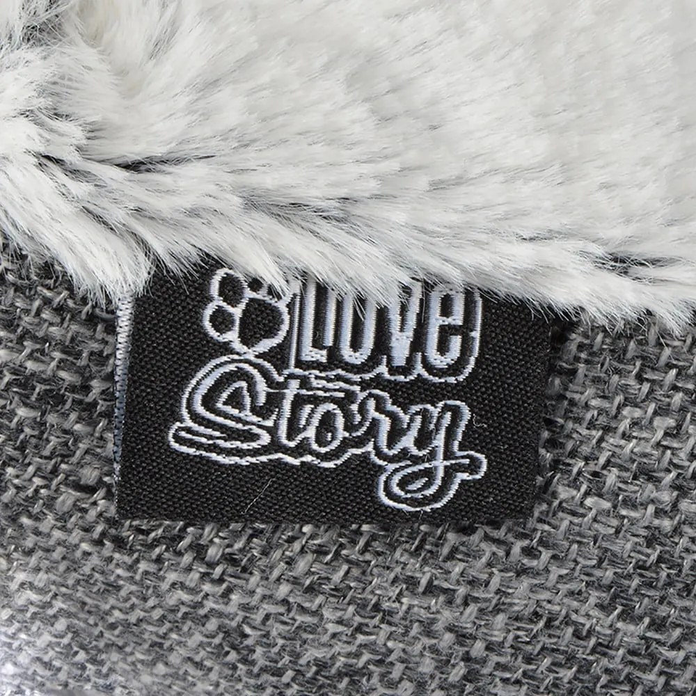 Сиво легло за котка тип палатка 40x40 cm – Love Story