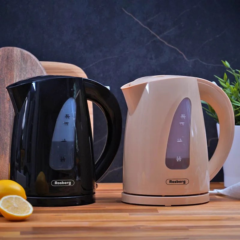 Електрическа кана Oliver Voltz OV51230B, 2200W, 1.7 л, Светлинен индикатор, Безжична, Черен