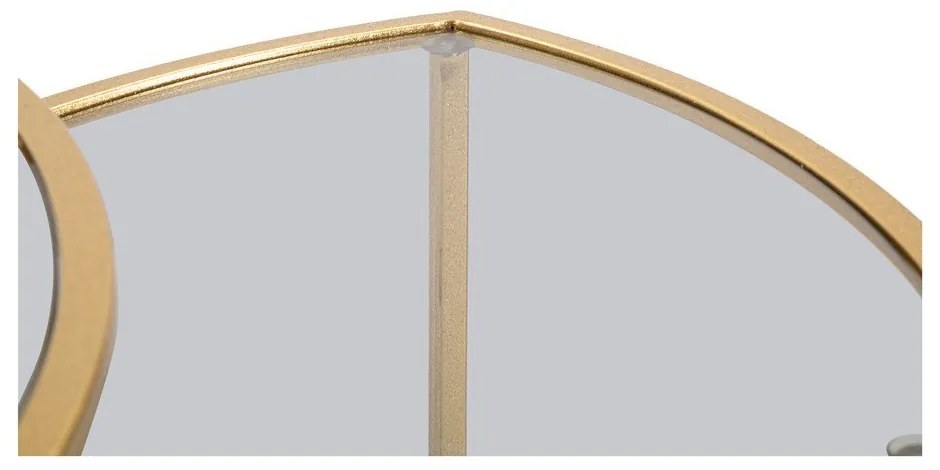 Кръгли масички за кафе със стъклен плот в златисто в комплект от 3 броя ø 60 cm Triangle – Mauro Ferretti