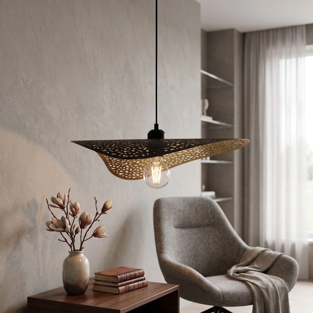 Плафон APP1467-1CP BLACK/GOLD