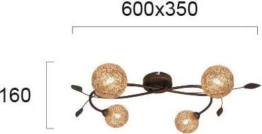 Полилей Viokef Sissy осветително тяло с четири светлини