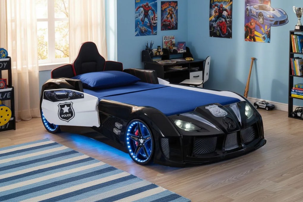 Детско легло кола Police Racer LED