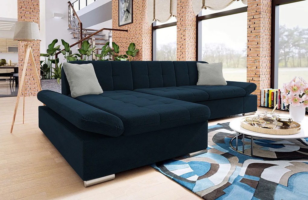 Ъглов диван Malwi-Left-Blue