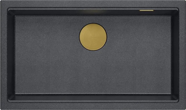 гранитна мивка Logan 110 Black Metallic