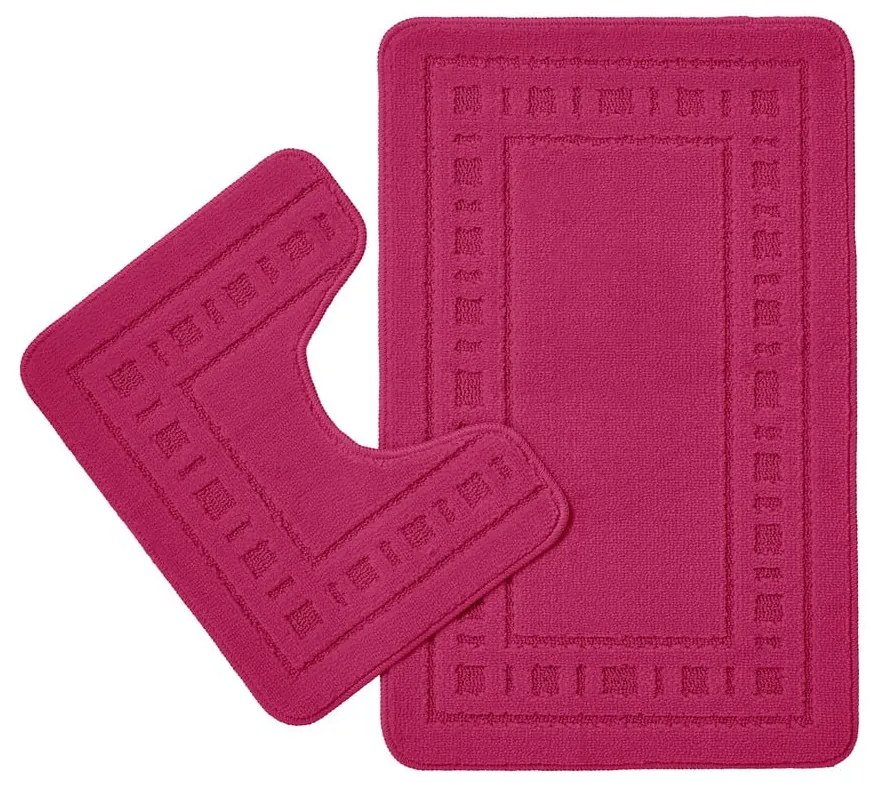 Тъмнорозови килими за баня в комплект от 2 бр. WC 50x80 cm Armoni – Catherine Lansfield