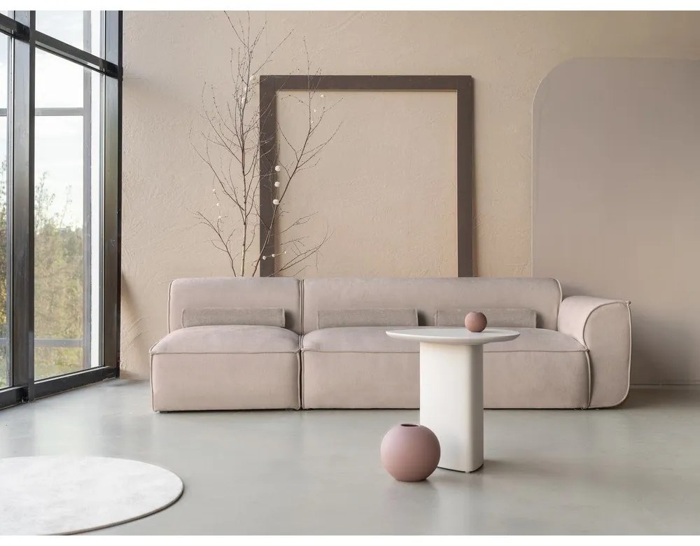 Бежов модулна лежанка (десен ъгъл) Flex Felix – Miuform