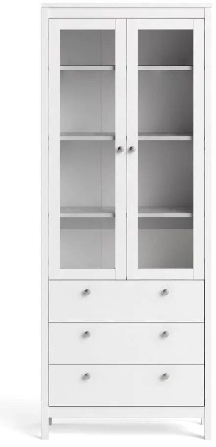 Бяла витрина 78x199 cm Madrid – Tvilum