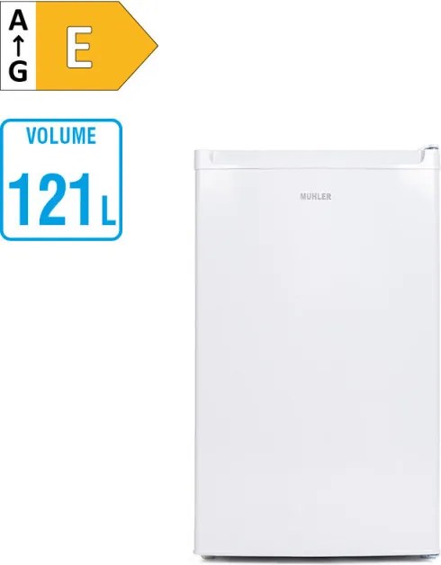 Хладилник Muhler S84WE0, 121 л, N/ST, Клас Е, R600A, Реверсивна врата, Бял