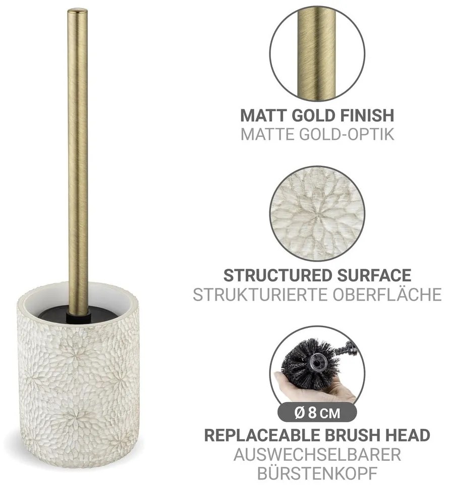 Бяла четка за тоалетна от полиресин Montalfano – Wenko