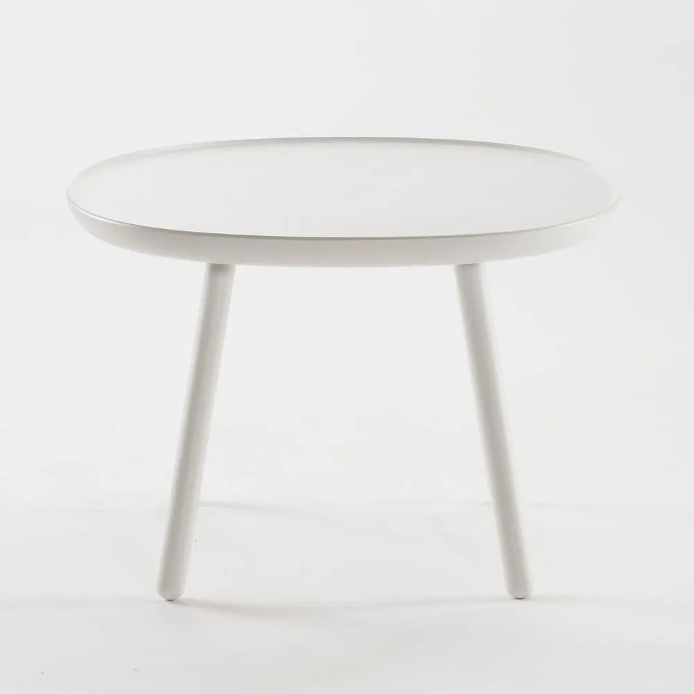 Бяла маса от масивна дървесина , ø 64 cm Naïve - EMKO