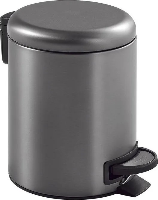 Gedy - Кош за отпадъци POTTY 5 л с меко затваряне, металически сив