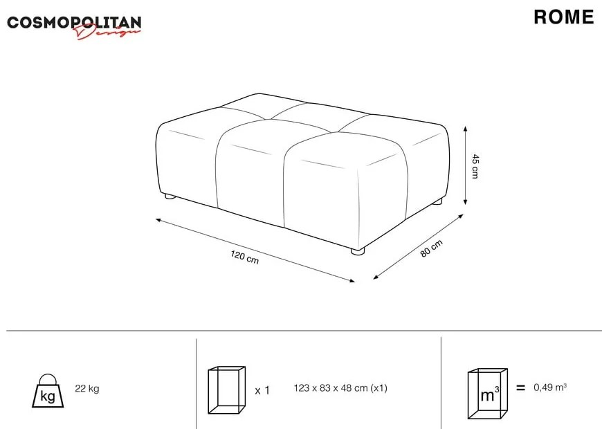 Бежов модул за диван Rome - Cosmopolitan Design