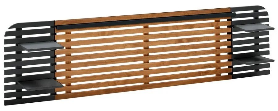 Табла за глава от черен/естествен бор 240x62 cm Dimas - Marckeric