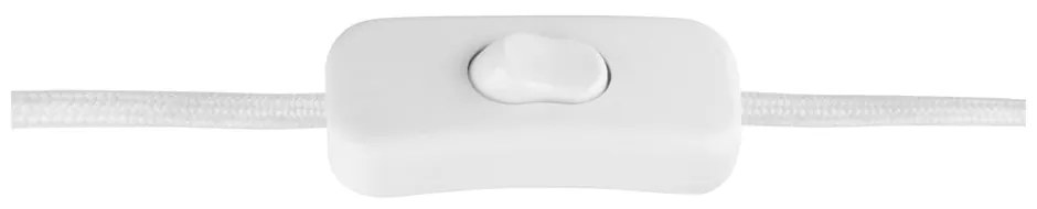 Бяла настолна лампа с метален абажур (височина 50 cm) Manta – Leitmotiv