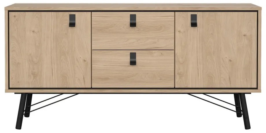 Скрин от дъбов декор в естествен цвят 150x72x40 cm Ry – Tvilum