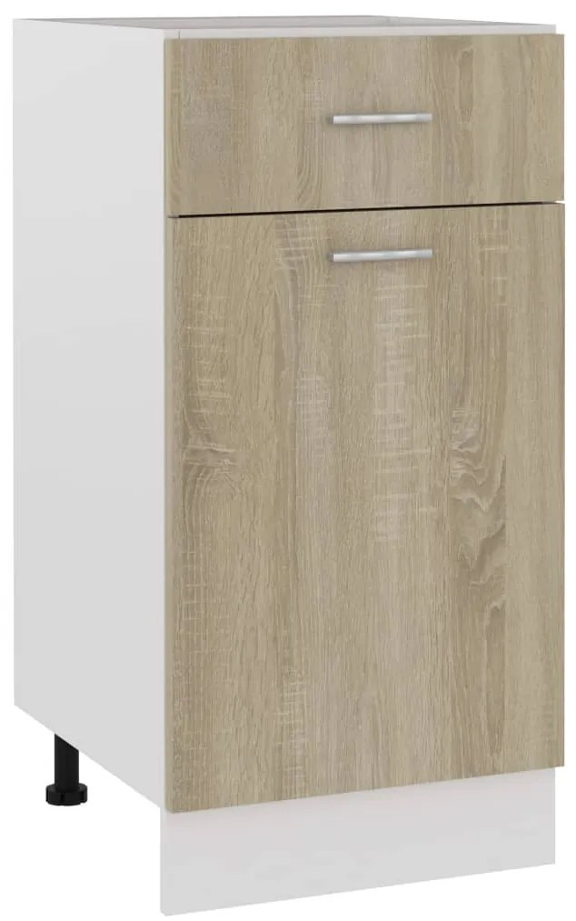 801215 vidaXL Долен шкаф с чекмедже дъб сонома 40x46x81,5 см инженерно дърво