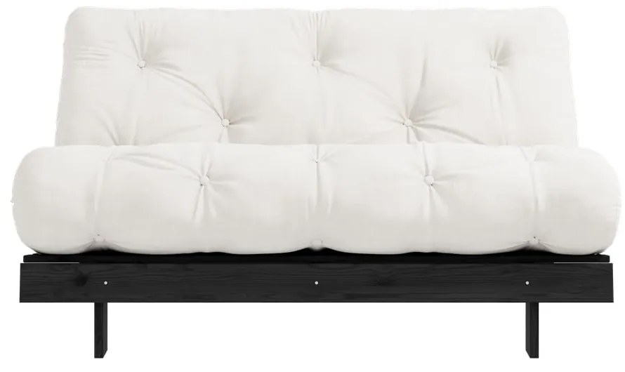 Кремав разтегателен диван 140 cm Roots Black Night – Karup Design