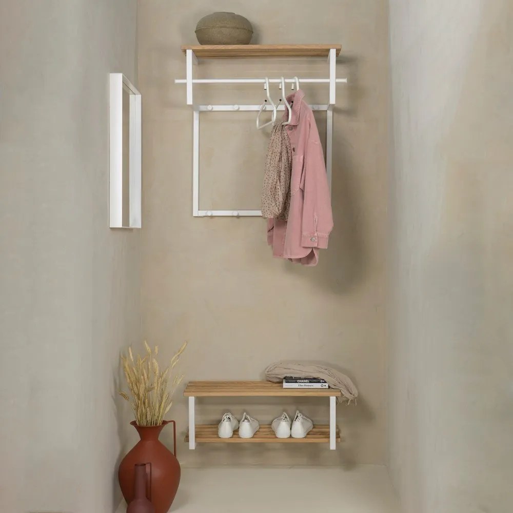 Бяла/в естествен цвят метална висяща стойка за обувки 71x26x34 cm Marco – Spinder Design