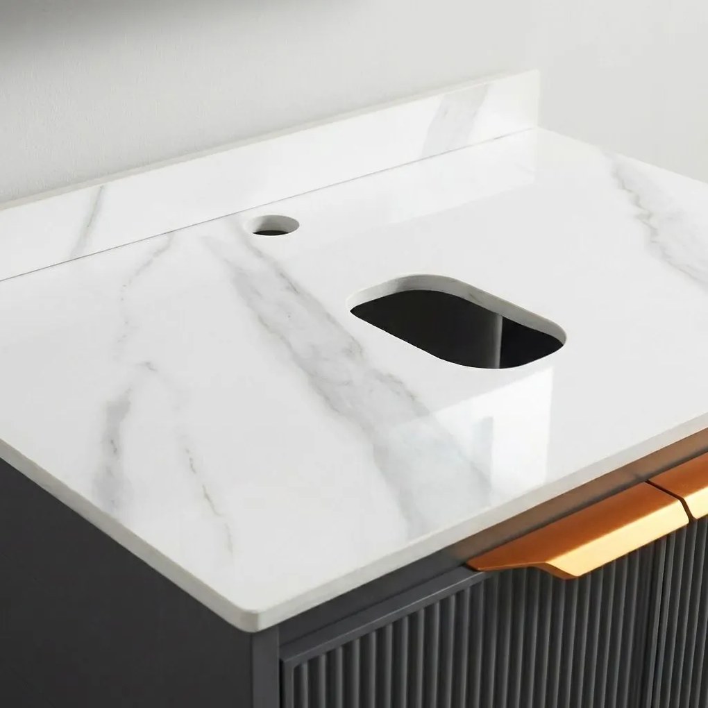 Комплект мебели за баня с плот Marti 60cm Grey