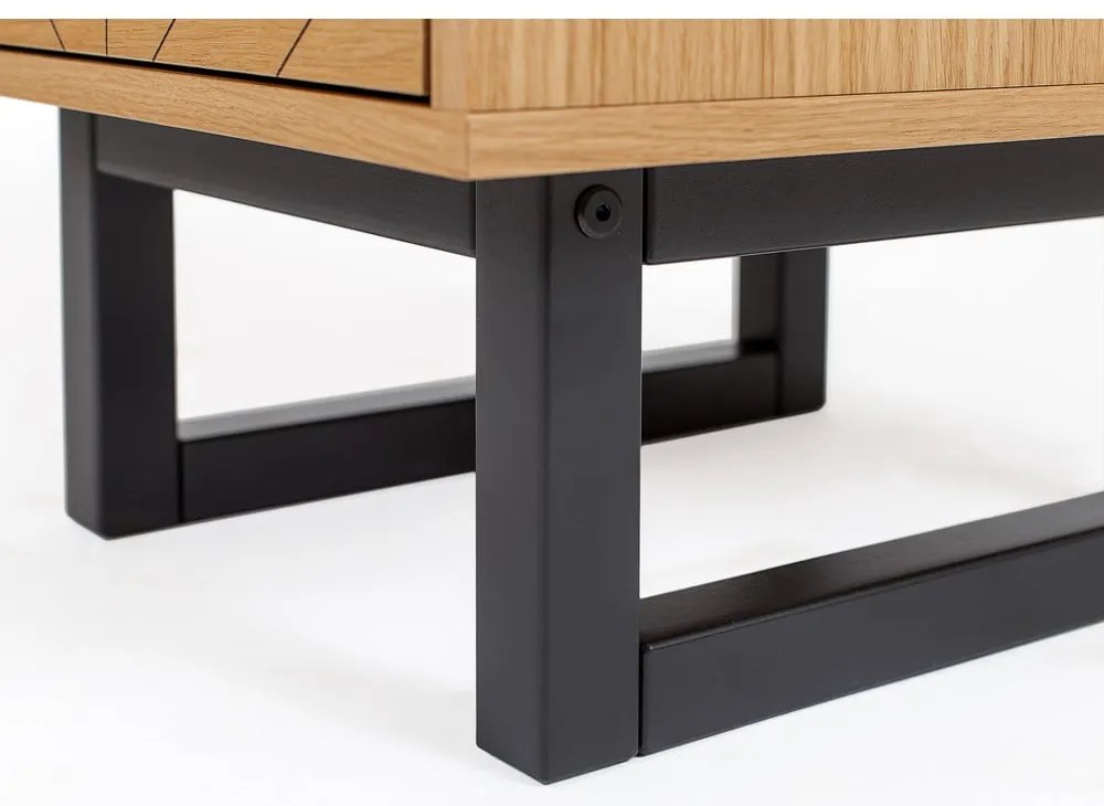 Комод с чекмеджета от дъб Camden Herringbone, 40 x 123 cm Mora - Woodman