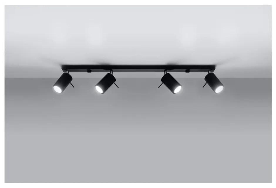 Черно таванно осветително тяло 4L Etna - Sollux