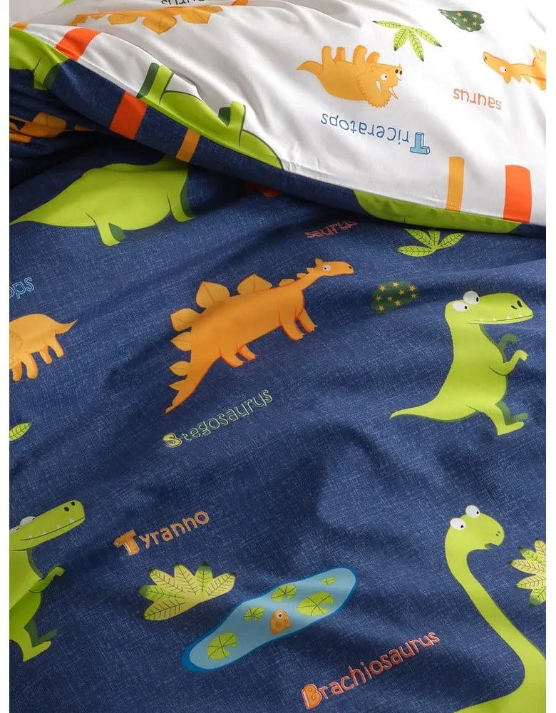 Синьо единично детско спално бельо 140x200 cm Dinolar – Mijolnir