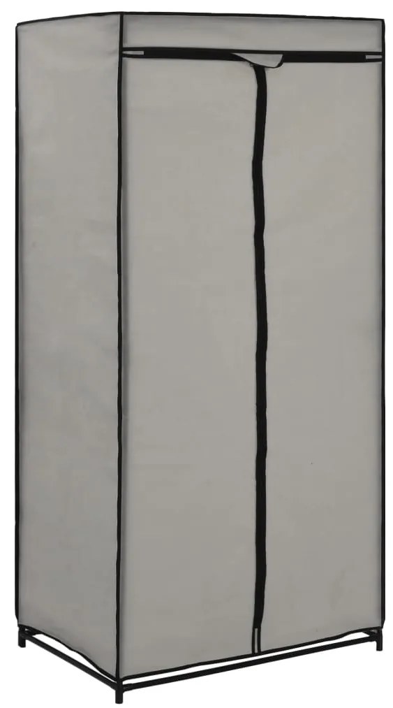 282440 vidaXL Гардероб, сив, 75x50x160 см