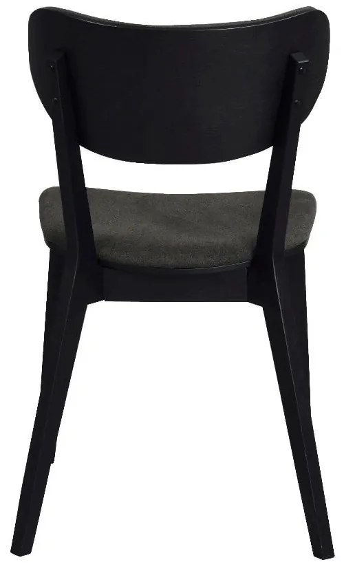 Трапезен стол от черен дъб с тъмносива седалка Cato - Rowico