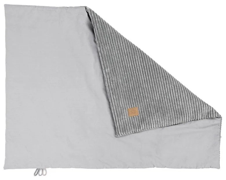Сиво бебешко одеяло от рипсено кадифе 100x77 cm – Meowbaby