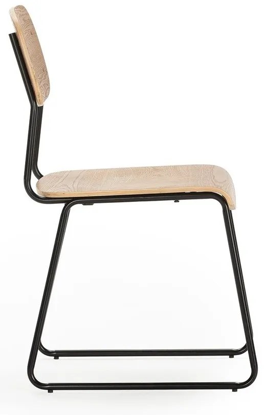 Трапезни столове в комплект от 2 бр. от декор от ясен в естествен цвят Aira – Marckeric