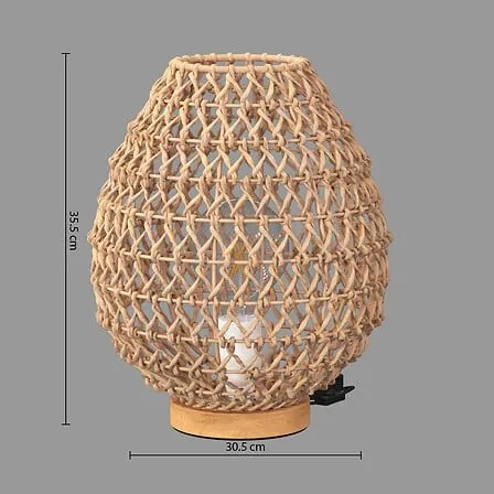 Нощна лампа atmosphera Etel, 35.5 cm - Натурален