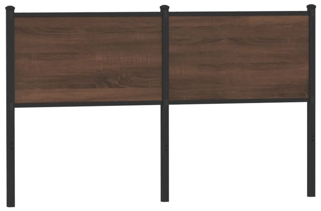 4007797 vidaXL Резервна табла за легло, кафяв дъб, 135 см, инженерно дърво и стомана
