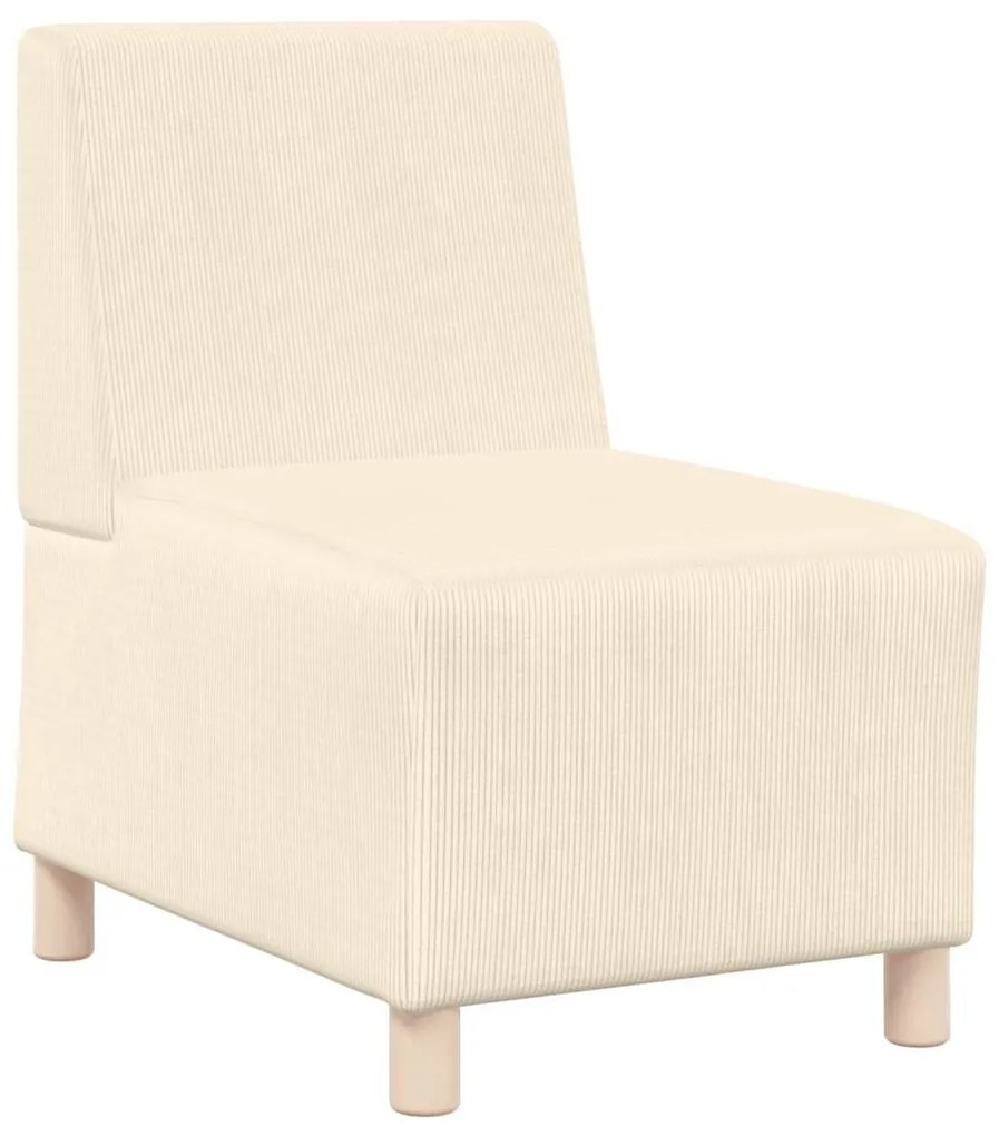 4108498 vidaXL Модулен диван без ръкави Крем 55 x 74 x 82 см Кадифе