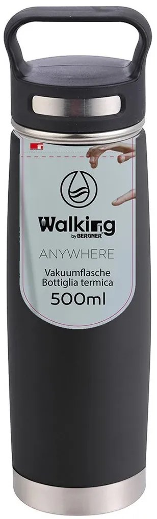 Метална вакуумна термо бутилка -  Bergner Walking anywhere